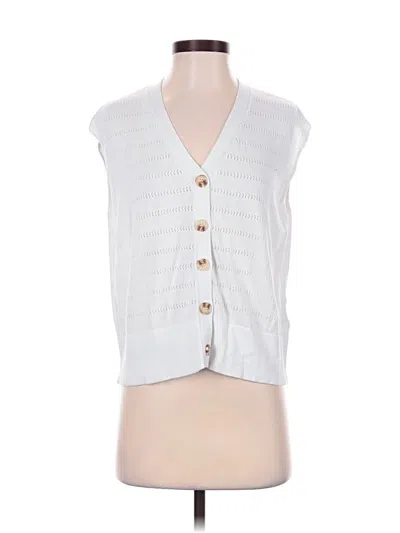 Pre-owned Evereve Sweater Vest In White