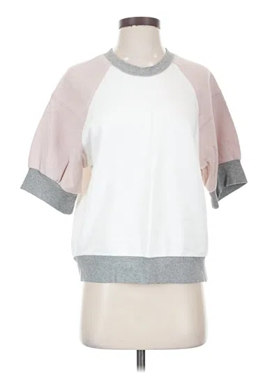Pre-owned Evereve Sweatshirt In White