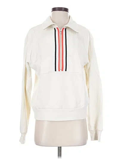 Pre-owned Evereve Sweatshirt In White