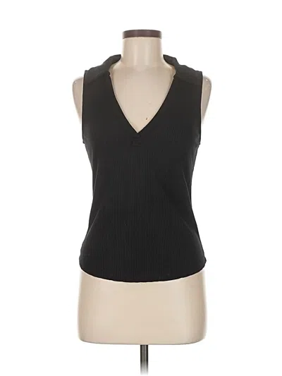 Pre-owned Evereve Tank Top Black Halter Neckline Tops