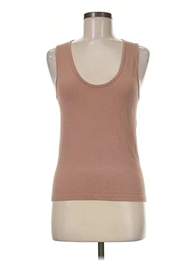 Pre-owned Evereve Tank Top Brown Strapless Neckline Tops