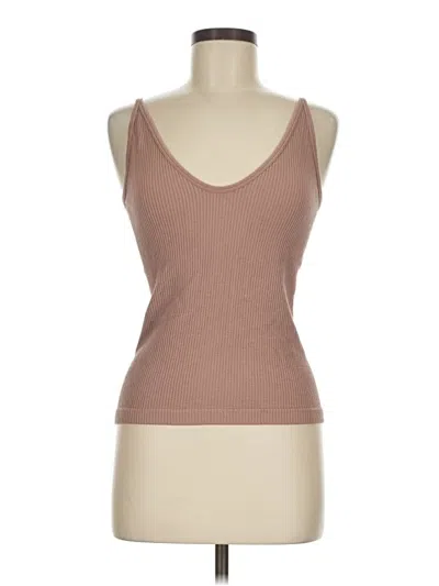 Pre-owned Evereve Tank Top Brown Strapless Neckline Tops