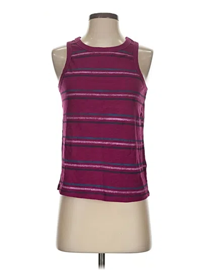 Pre-owned Evereve Tank Top Burgundy Halter Neckline Tops