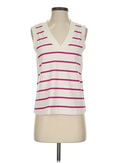 Pre-owned Evereve Tank Top Pink Plunge Neckline Tops