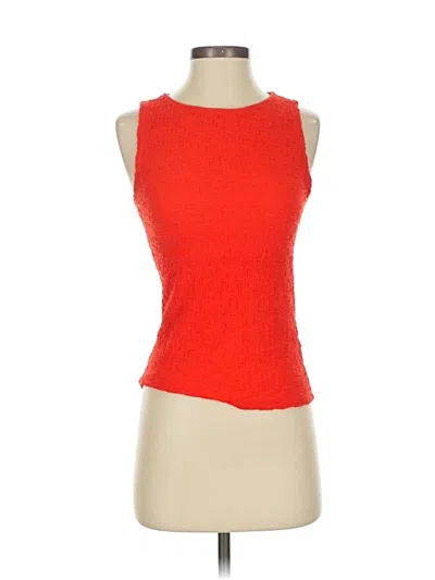 Pre-owned Evereve Tank Top Red Strapless Neckline Tops