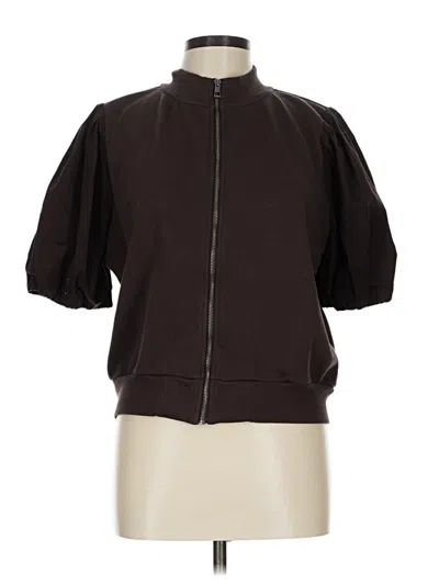 Pre-owned Evereve Track Jacket In Brown