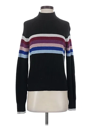 Pre-owned Evereve Turtleneck Sweater In Black