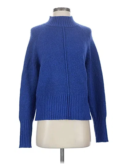 Pre-owned Evereve Turtleneck Sweater In Blue