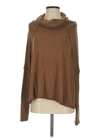 Pre-owned Evereve Turtleneck Sweater In Brown
