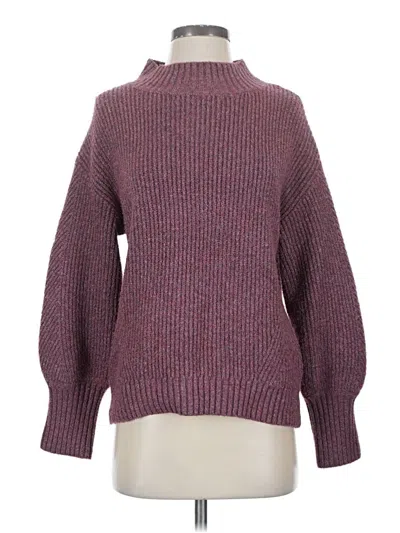 Pre-owned Evereve Turtleneck Sweater In Burgundy