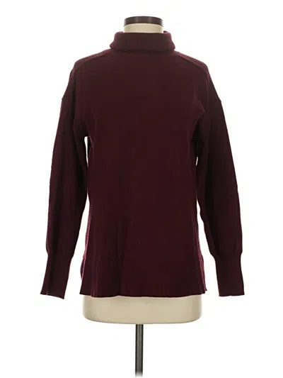 Pre-owned Evereve Turtleneck Sweater In Burgundy