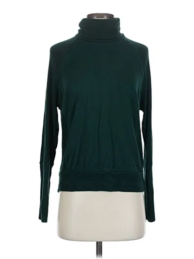 Pre-owned Evereve Turtleneck Sweater In Green
