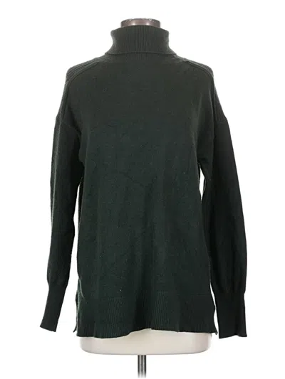 Pre-owned Evereve Turtleneck Sweater In Green