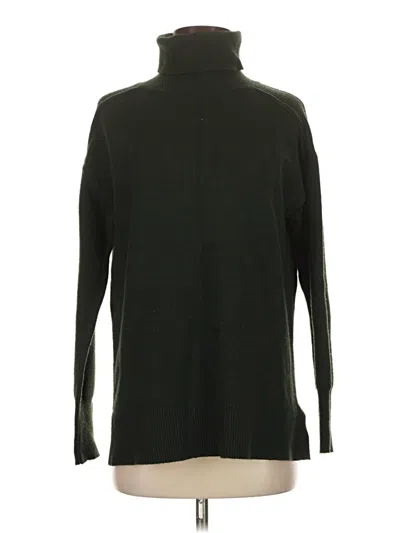 Pre-owned Evereve Turtleneck Sweater In Green