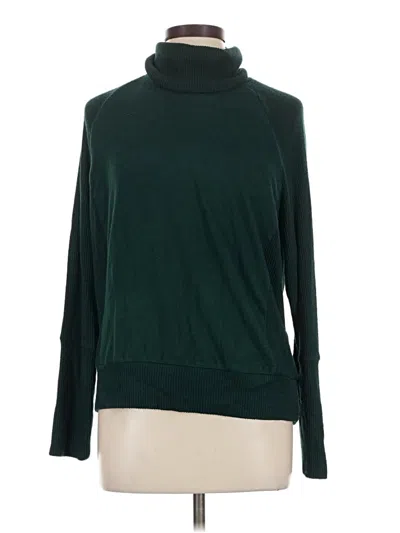 Pre-owned Evereve Turtleneck Sweater In Green
