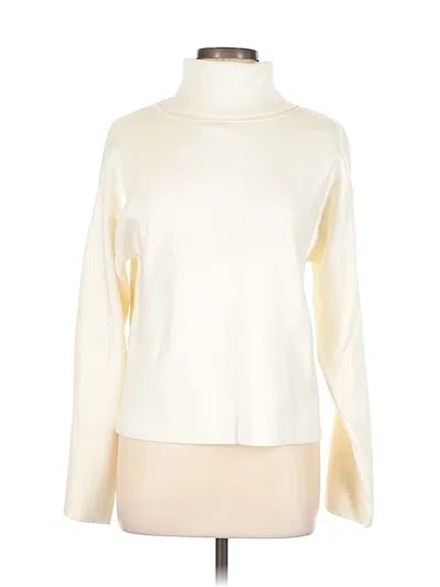 Pre-owned Evereve Turtleneck Sweater In Ivory