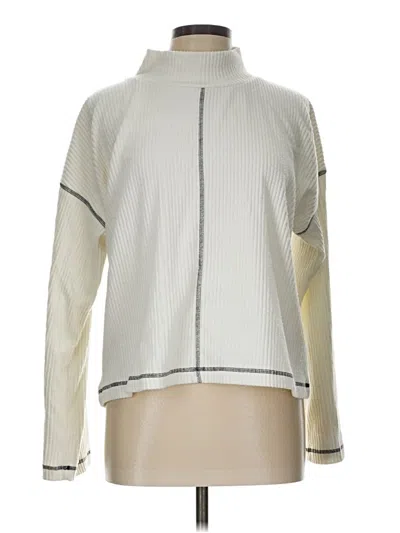 Pre-owned Evereve Turtleneck Sweater In Ivory