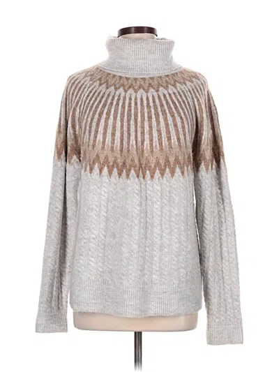 Pre-owned Evereve Turtleneck Sweater In Silver