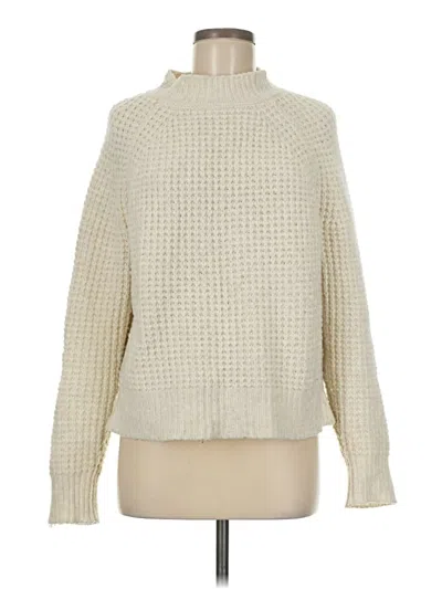 Pre-owned Evereve Turtleneck Sweater In White