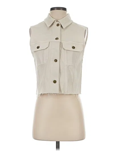 Pre-owned Evereve Vest In Ivory