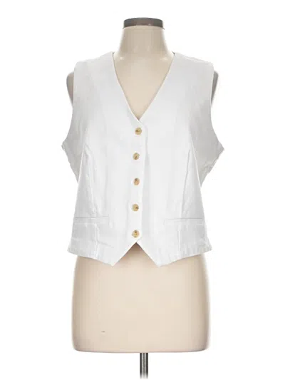Pre-owned Evereve Vest In White