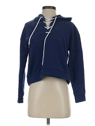 Pre-owned Evereve Zip Up Hoodie In Blue