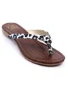 Everglades Gigi 5 Leopard Sandals In White In Brown