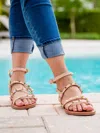 Everglades Lulu 18 Stud Sandals In Nude In Multi