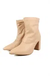 Everglades Women's Luxe Block Heel Ankle Boots In Nude In Brown