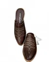 Everglades Women's Western Embroidered Slide Mules In Brown In Brown