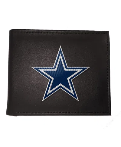 Evergreen Enterprises Dallas Cowboys Synthetic Leather Embroidered Bifold Wallet In Black