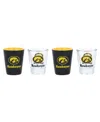 Evergreen Enterprises Iowa Hawkeyes Shot Glass Set, 4-pack