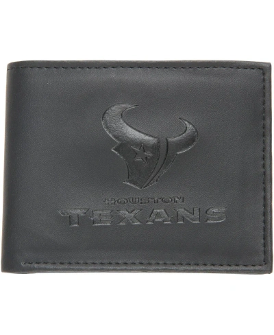 Evergreen Enterprises Men's Black Houston Texans Hybrid Bi-fold Wallet In Gray