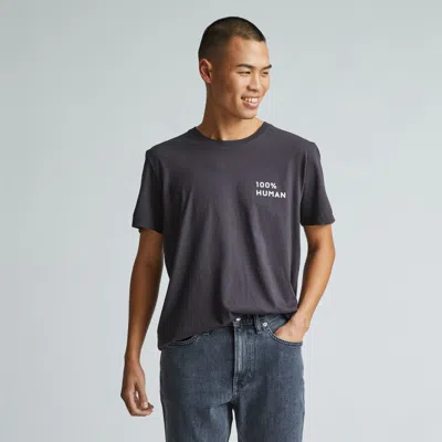 Everlane 100% Human® Crew Neck Tshirt In Black In Blue
