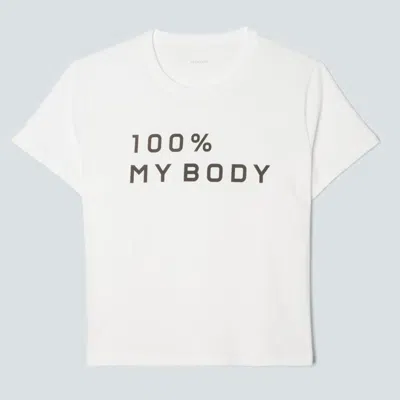 Everlane 100% My Body Box-cut Tshirt In White