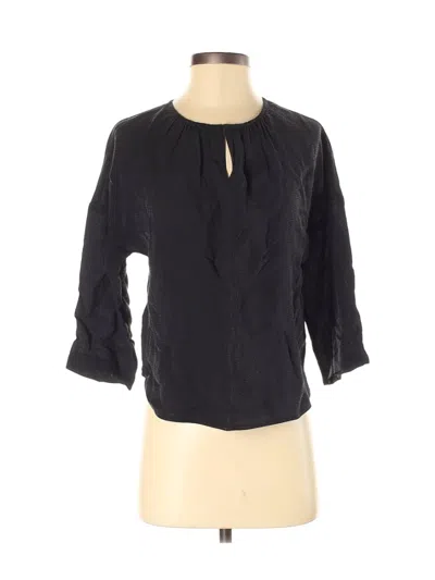Everlane 3/4 Sleeve Blouse In Black