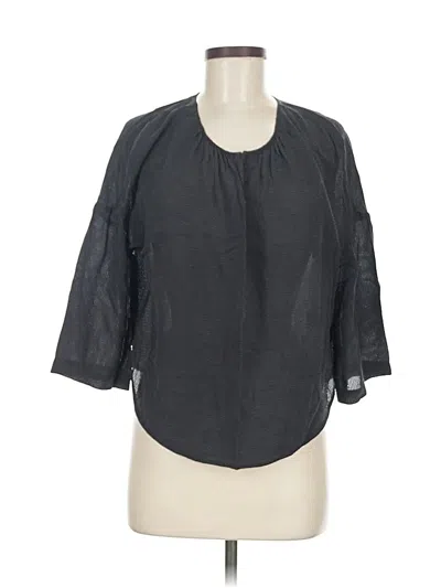 Pre-owned Everlane 3/4 Sleeve Blouse In Black