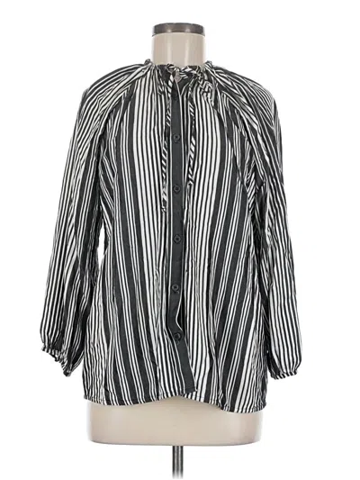 Pre-owned Everlane 3/4 Sleeve Blouse In Black