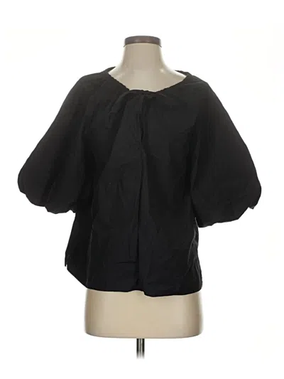 Pre-owned Everlane 3/4 Sleeve Blouse In Black