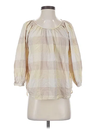 Pre-owned Everlane 3/4 Sleeve Blouse In Ivory