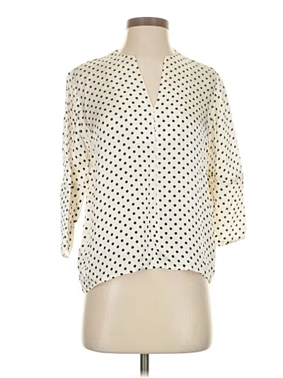 Pre-owned Everlane 3/4 Sleeve Blouse In Ivory