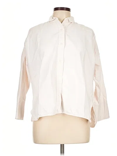 Pre-owned Everlane 3/4 Sleeve Blouse In Ivory