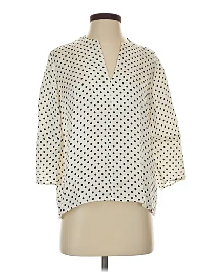 Pre-owned Everlane 3/4 Sleeve Blouse In Ivory