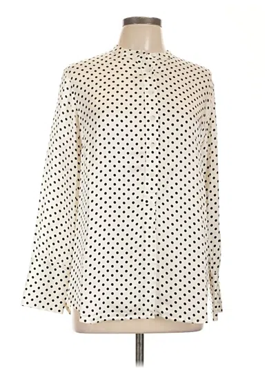 Pre-owned Everlane 3/4 Sleeve Blouse In White