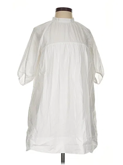 Pre-owned Everlane 3/4 Sleeve Blouse In White