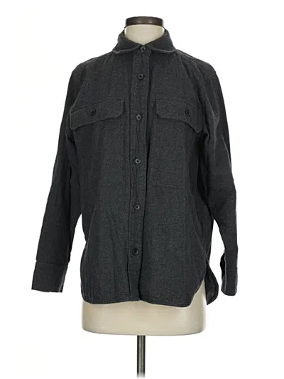 Pre-owned Everlane 3/4 Sleeve Button Down Shirt In Gray