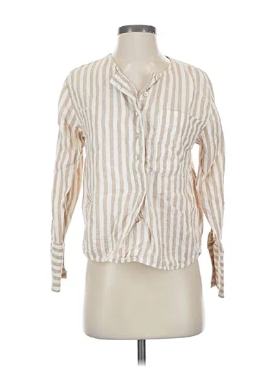 Pre-owned Everlane 3/4 Sleeve Button Down Shirt In White