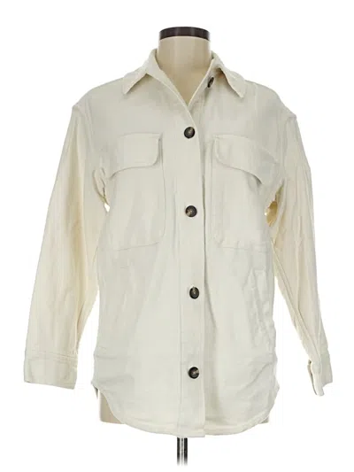 Pre-owned Everlane 3/4 Sleeve Button Down Shirt In White