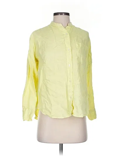 Pre-owned Everlane 3/4 Sleeve Button Down Shirt In Yellow