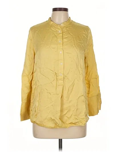 Pre-owned Everlane 3/4 Sleeve Button Down Shirt In Yellow
